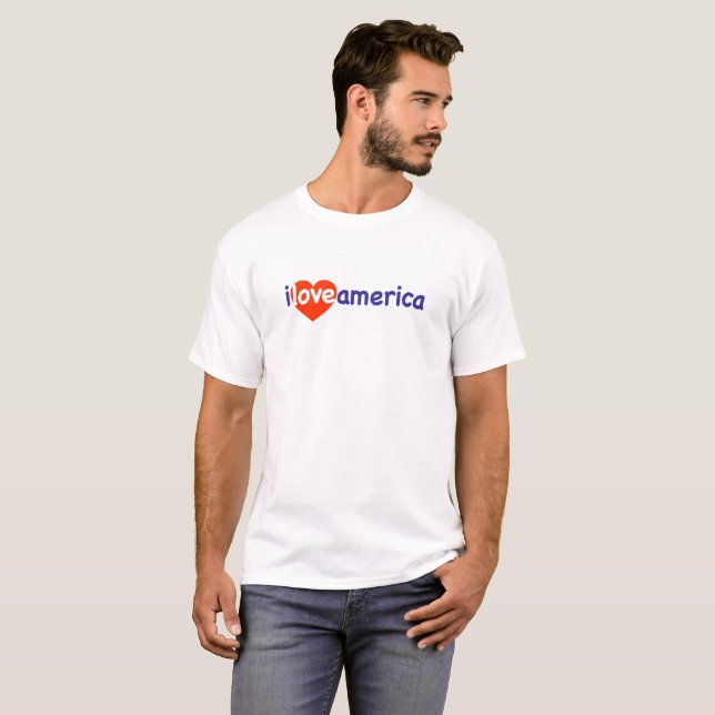 Camiseta Eu Amo a América (Frente Completa)