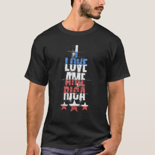Camiseta Eu amo a América 4 de julho Independência EUA Band