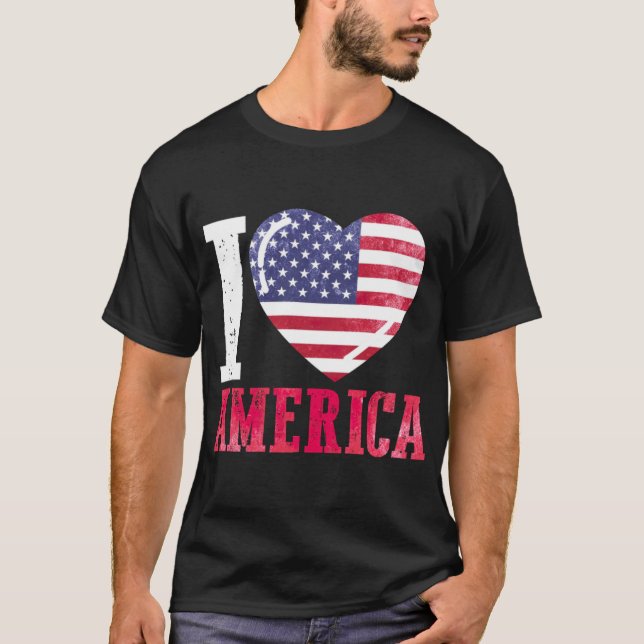 Camiseta Eu amo a América Eu amo a América (Frente)
