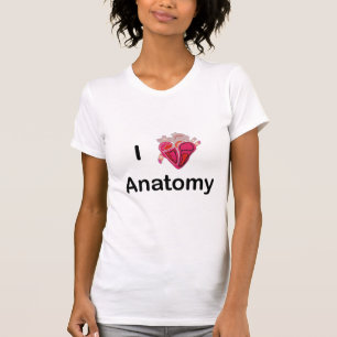 Camiseta Eu amo a anatomia com coração humano!