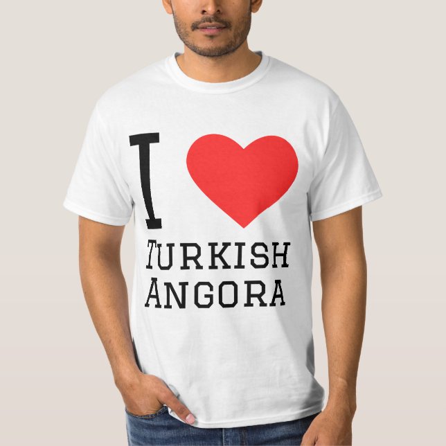 Camiseta Eu amo a angorá turca (Frente)