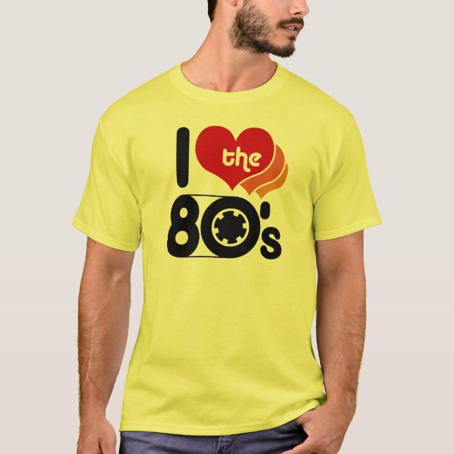 Camiseta Eu amo a anos 80 (Frente)