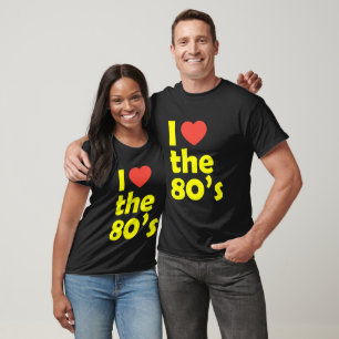 Camiseta Eu amo a anos 80