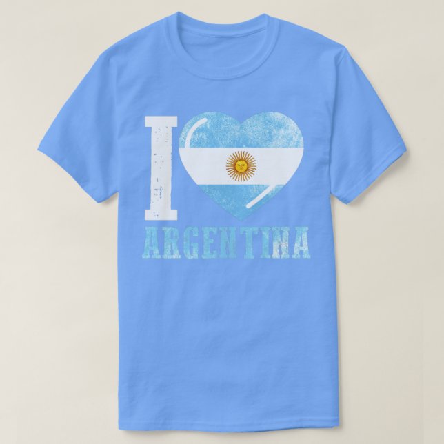 Camiseta Eu amo a Argentina (Frente do Design)