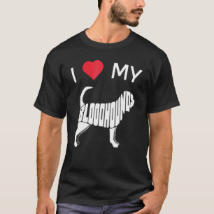 Camiseta Eu Amo a Arte do Meu Cachorro Bloodhound