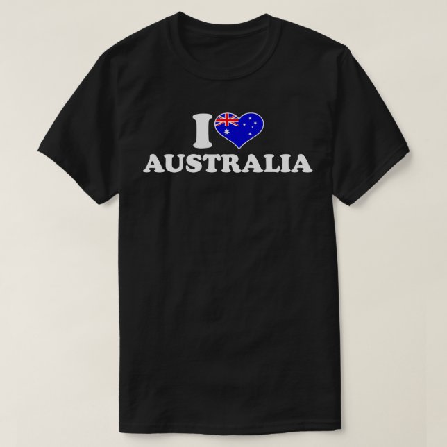Camiseta Eu amo a Austrália (Frente do Design)