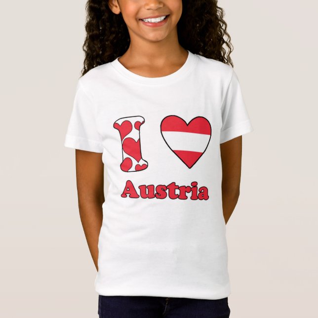 Camiseta Eu amo a Áustria (Frente)
