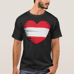 Camiseta Eu Amo A Áustria Bandeira A Minha Casa O Meu País 