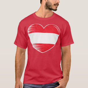 Camiseta Eu Amo A Áustria Bandeira Minha Casa Meu País 1