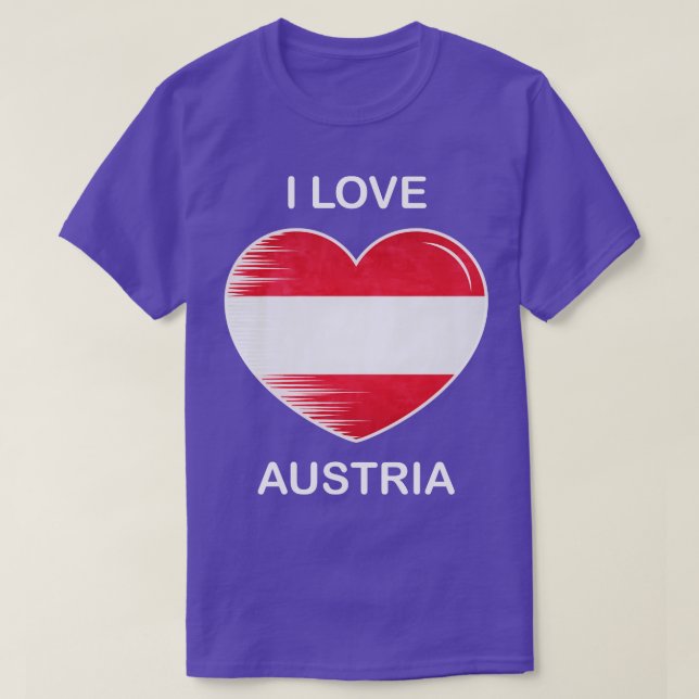 Camiseta Eu Amo A Áustria Bandeira Minha Casa Meu País 6 (Frente do Design)