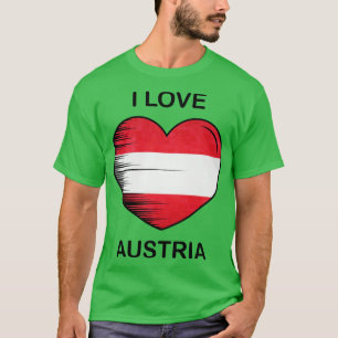 Camiseta Eu Amo A Áustria Bandeira Minha Casa Meu País 7