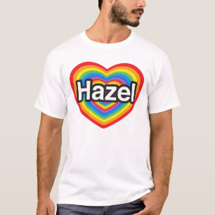 Camiseta Eu amo a avelã. Eu te amo avelã. Coração