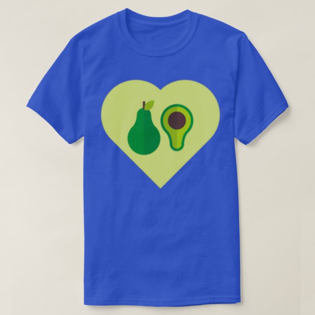 Camiseta Eu amo a Avocado Comidas saudáveis Vegetais (Frente do Design)