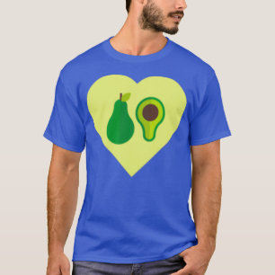 Camiseta Eu amo a Avocado Comidas saudáveis Vegetais