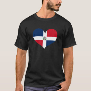 Camiseta Eu amo a bandeira da República Dominica