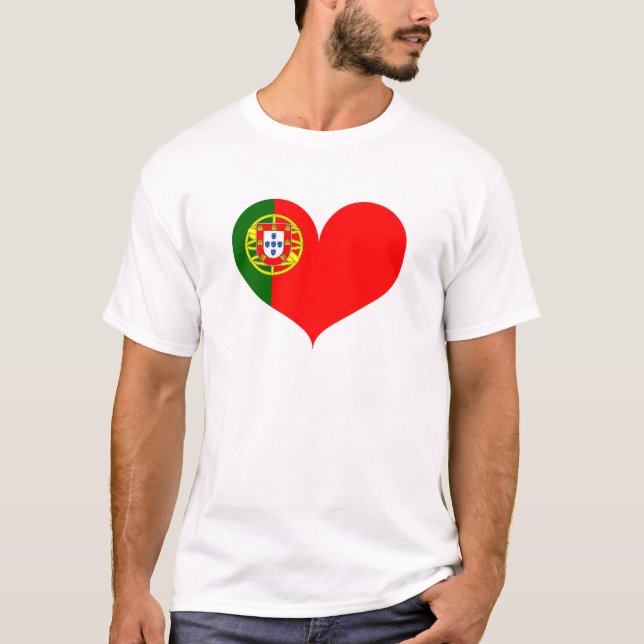 Camiseta Eu Amo a Bandeira de Portugal (Frente)