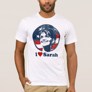 Camiseta Eu amo a bandeira de Sarah
