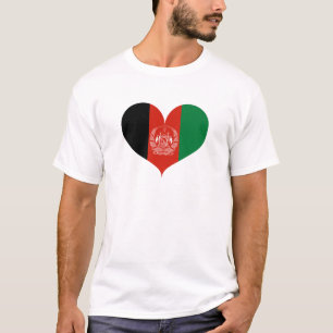 Camiseta Eu Amo A Bandeira Do Afeganistão
