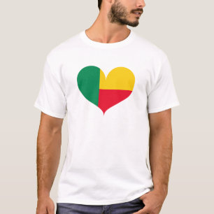 Camiseta Eu Amo a Bandeira do Benim