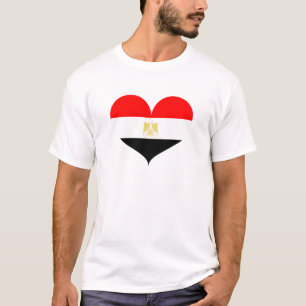 Camiseta Eu Amo a Bandeira do Egito