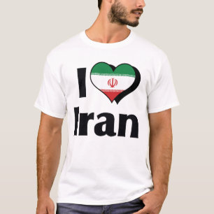 Camiseta Eu Amo A Bandeira Do Irã