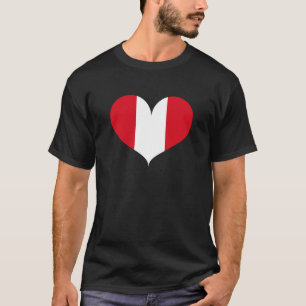 Camiseta Eu Amo a Bandeira do Peru