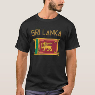 Camiseta Eu Amo a Bandeira do Sri Lanka País de Origem Orgu