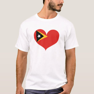 Camiseta Eu Amo a Bandeira do Timor-Leste