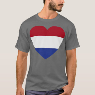 Camiseta Eu amo a bandeira holandesa do HeartShaped