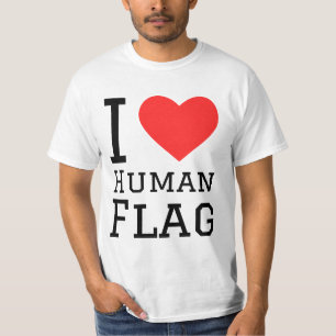 Camiseta Eu amo a bandeira humana