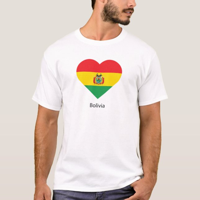 Camiseta Eu Amo A Bolívia (Frente)