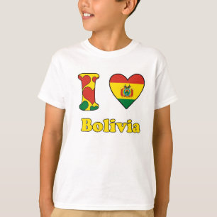 Camiseta Eu amo a Bolívia