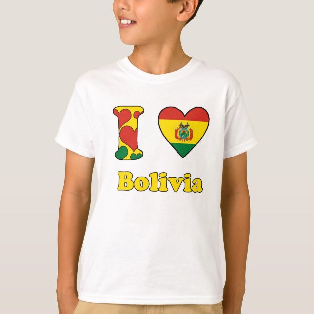 Camiseta Eu amo a Bolívia (Frente)