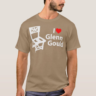 Camiseta Eu amo a cadeira de Glenn Gould