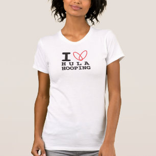 Camiseta Eu amo a camisola de alças hooping do hula