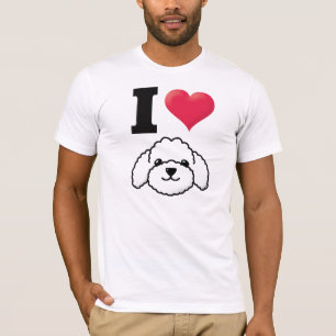 Camiseta Eu amo a caniche de brinquedo