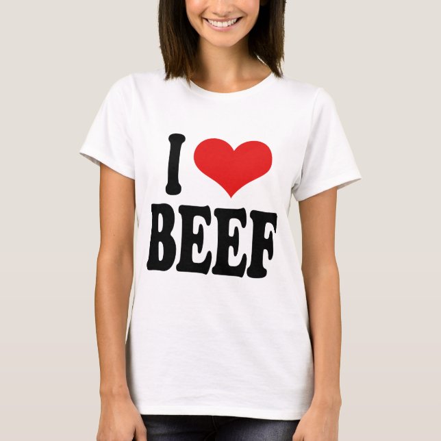 Camiseta Eu amo a carne (Frente)