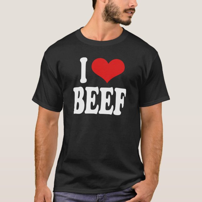 Camiseta Eu amo a carne (Frente)