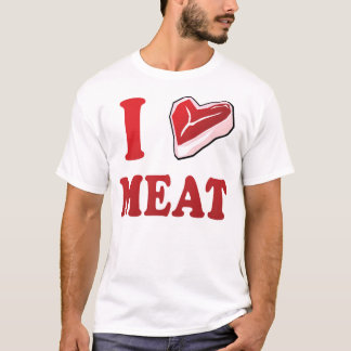 Camiseta Eu amo a carne