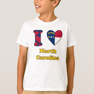 Camiseta Eu amo a Carolina do Norte