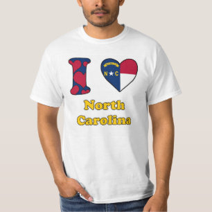 Camiseta Eu amo a Carolina do Norte