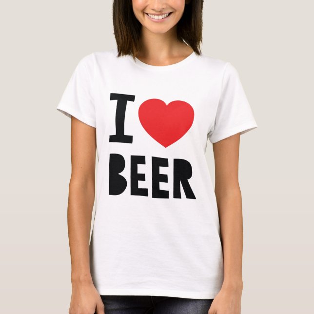 Camiseta Eu amo a cerveja (Frente)