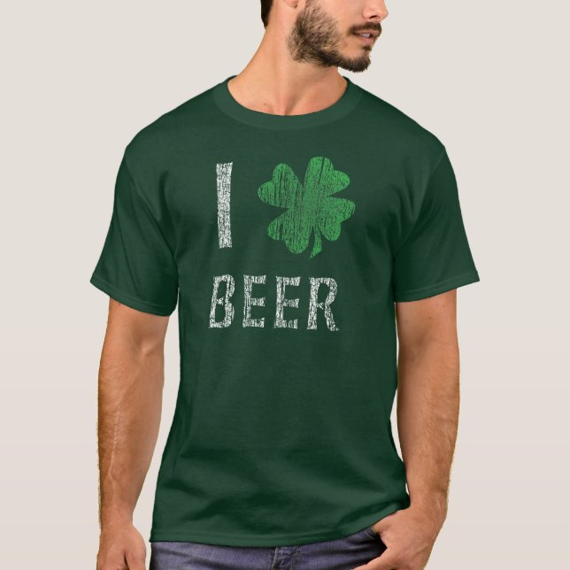 Camiseta Eu amo a cerveja irlandesa (Frente)