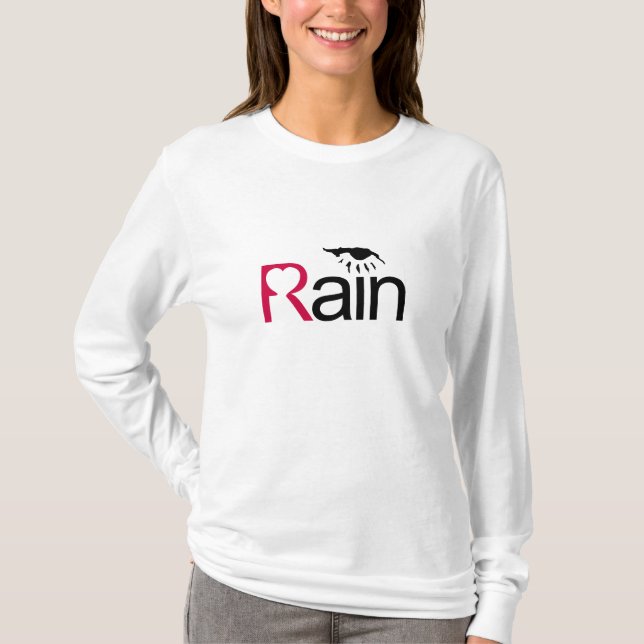 Camiseta Eu amo a chuva (Frente)