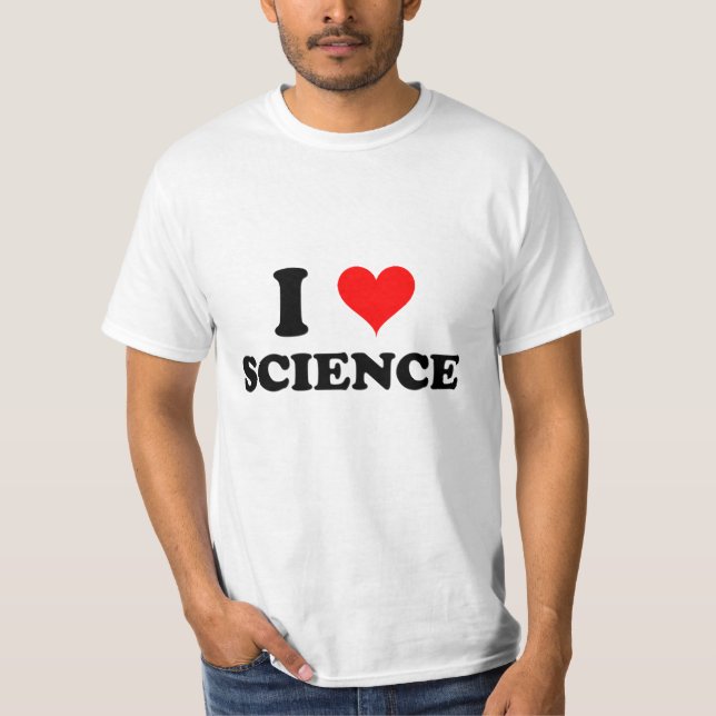 Camiseta Eu amo a ciência (Frente)