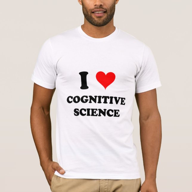 Camiseta Eu amo a ciência cognitiva (Frente)