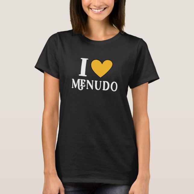 Camiseta Eu amo a Comida 15 menudo mexicana (Frente)