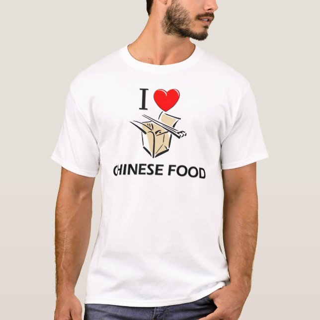 Camiseta Eu amo a comida chinesa (Frente)