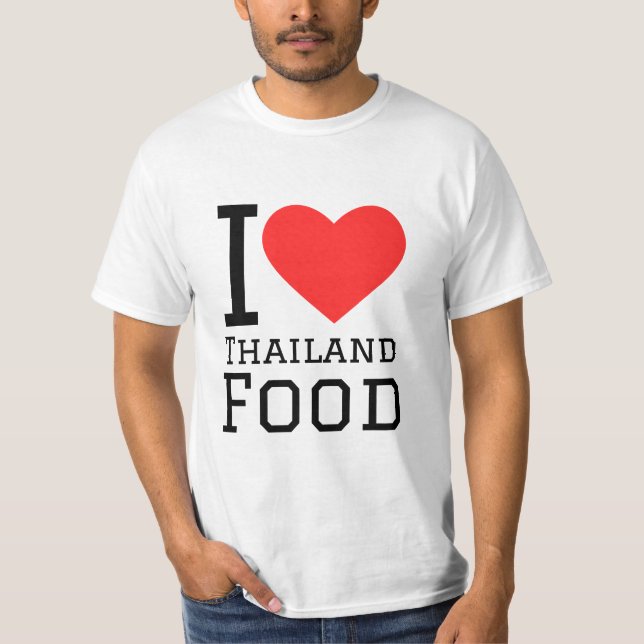 Camiseta Eu amo a comida da Tailândia (Frente)