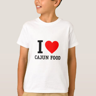 Camiseta Eu amo a comida de Cajun